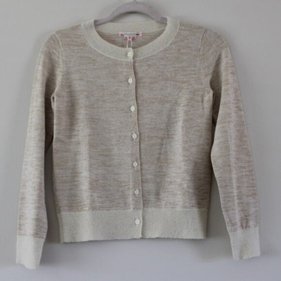 Bonpoint Other - NWT Bonpoint Button Front Wool Mohair Long Sleeve Cardigan Sweater Neutral 12